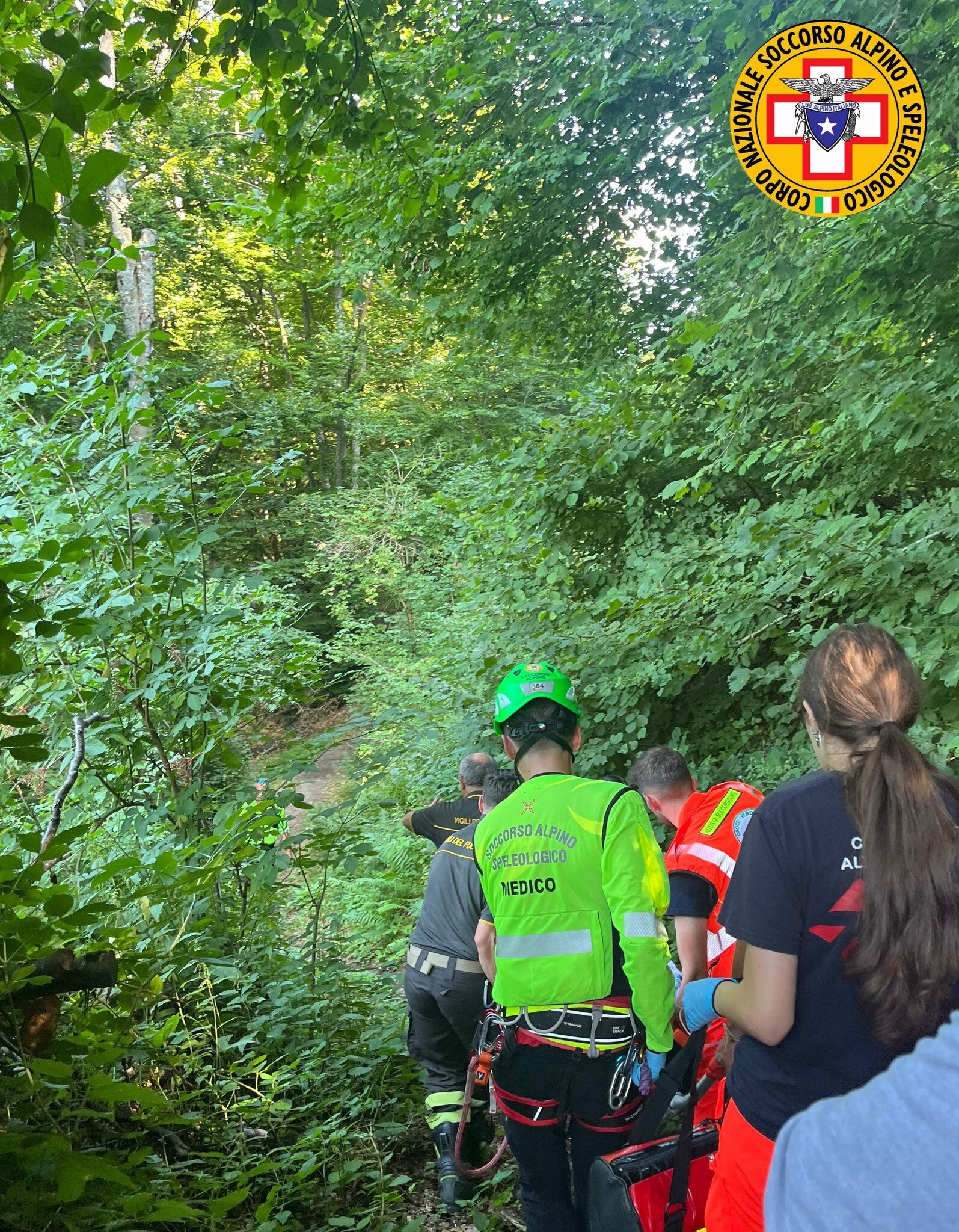 8 agosto 2025. Ventasso (RE). Soccorsa persona precipitata in un canalone.