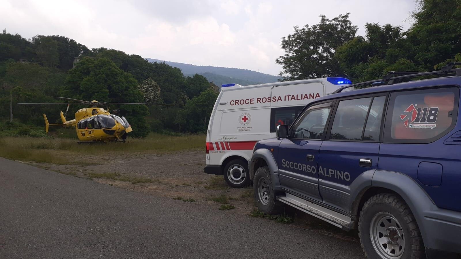 16 giugno 2021. Coli (PC) Endurista infortunato.