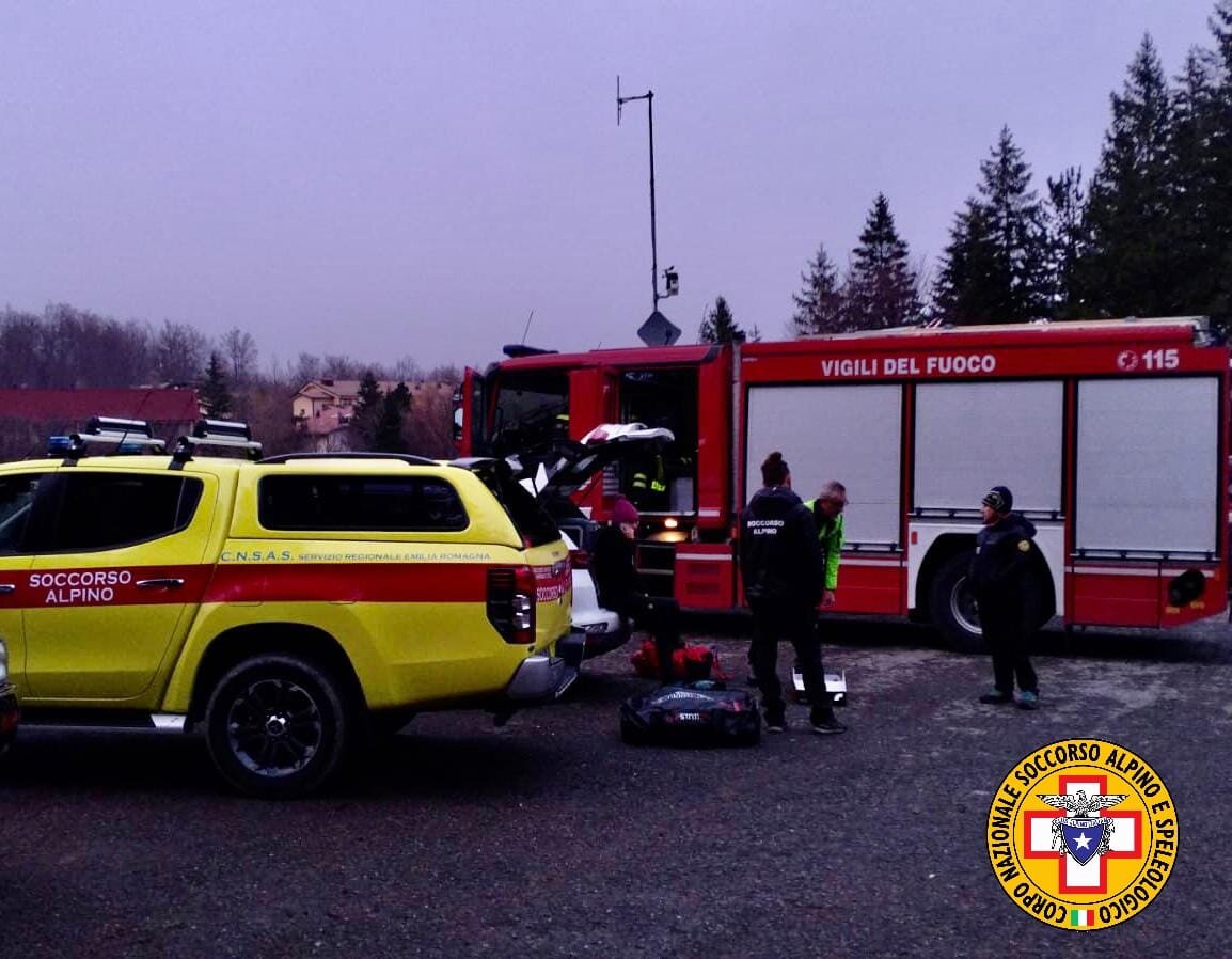 18 dicembre 2022. Monte Cusna (Ventasso - RE). Soccorsi escursionisti in difficolt&agrave;.