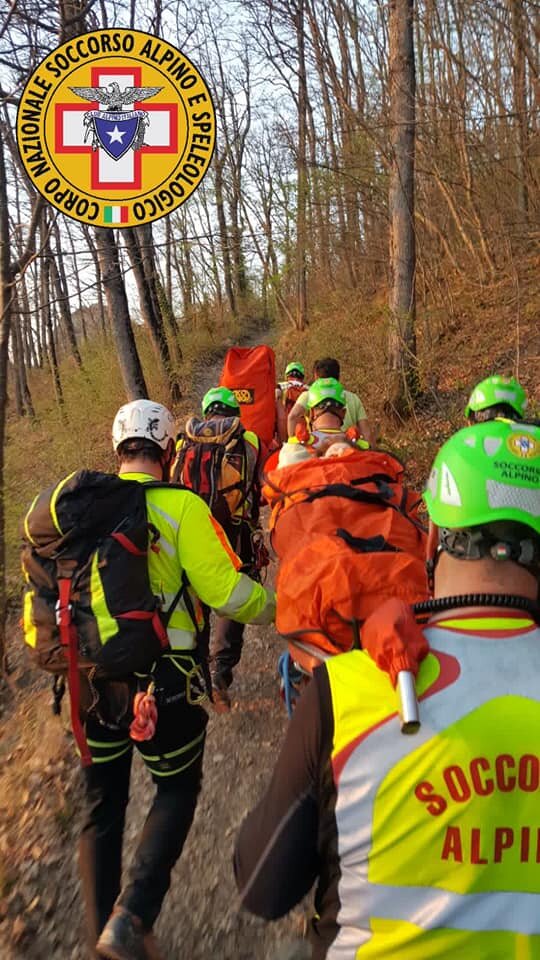 24 marzo 2019. Rocca Malatina (Guiglia - Mo). Cade sul sentiero procurandosi una frattura ad un arto superiore