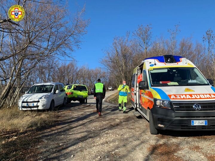 2 gennaio 2022. Monte Colombo -Predappio (FC). Soccorso cacciatore colto da malore.
