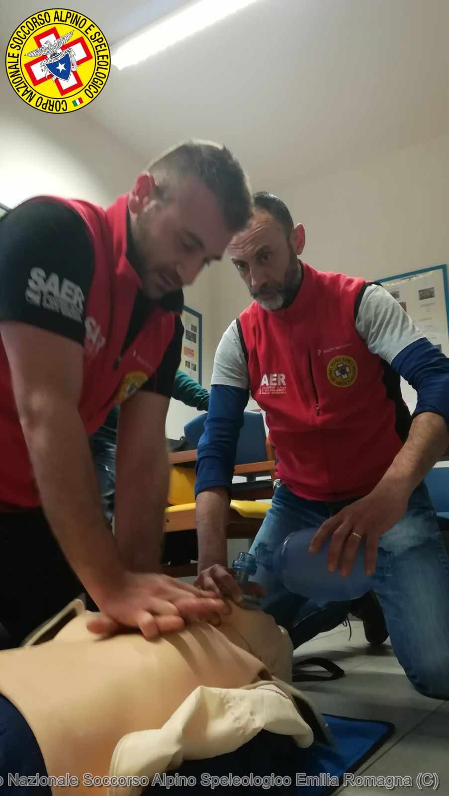 17 MARZO 2018. Forl&igrave;. Aggiornamento di Basic Life Support Defibrillation per i tecnici del Soccorso Alpino romagnolo.