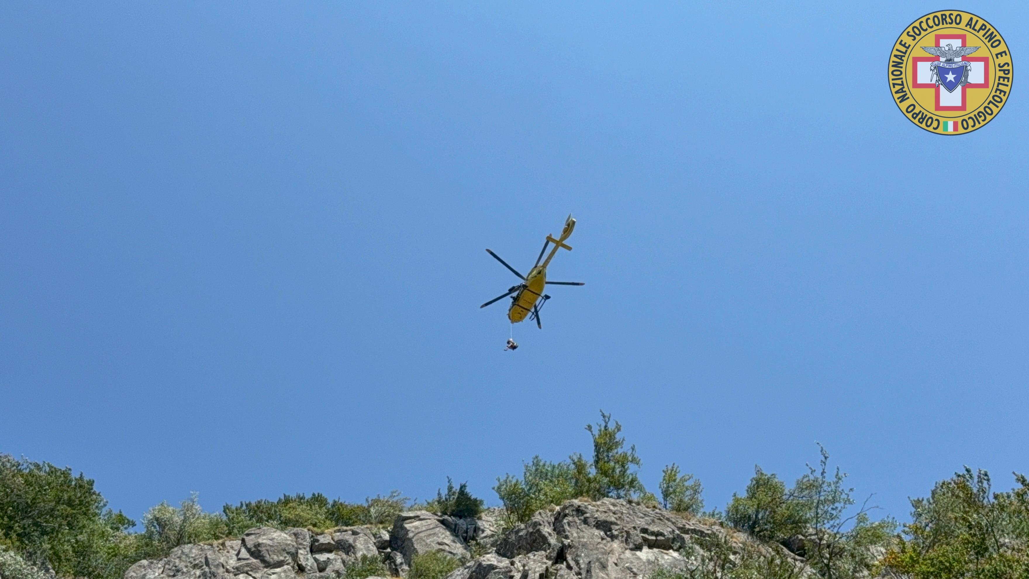16 agosto 2025. Ferrata Monte Penna - Villa Minozzo (RE). Soccorsa donna che scalava.