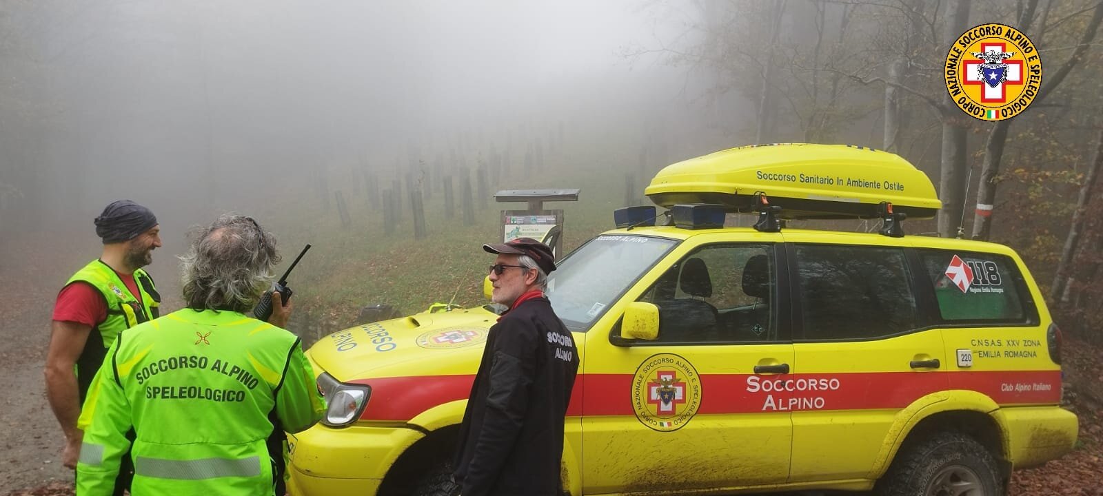 25 ottobre 2022. Passo del Brattello (PR). Perdono l'orientamento durante la ricerca di funghi.