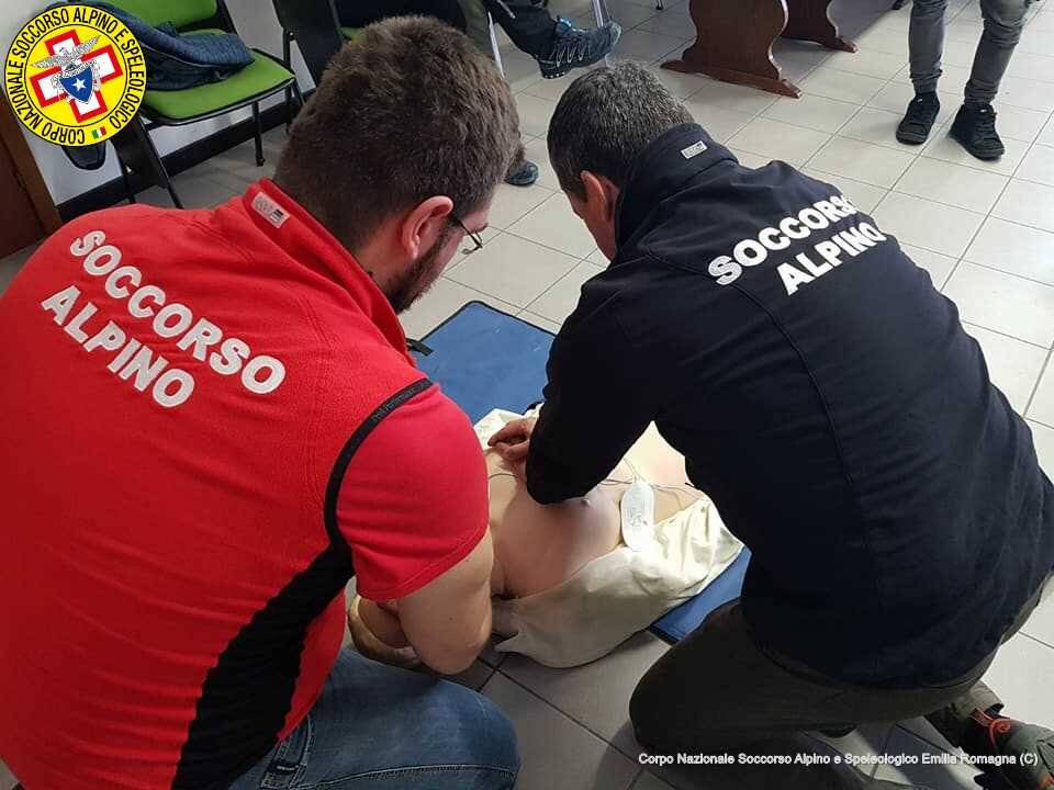 13 marzo 2018. Sasso Marconi (BO) Corso BLSD per i tecnici del Soccorso Alpino bolognese.