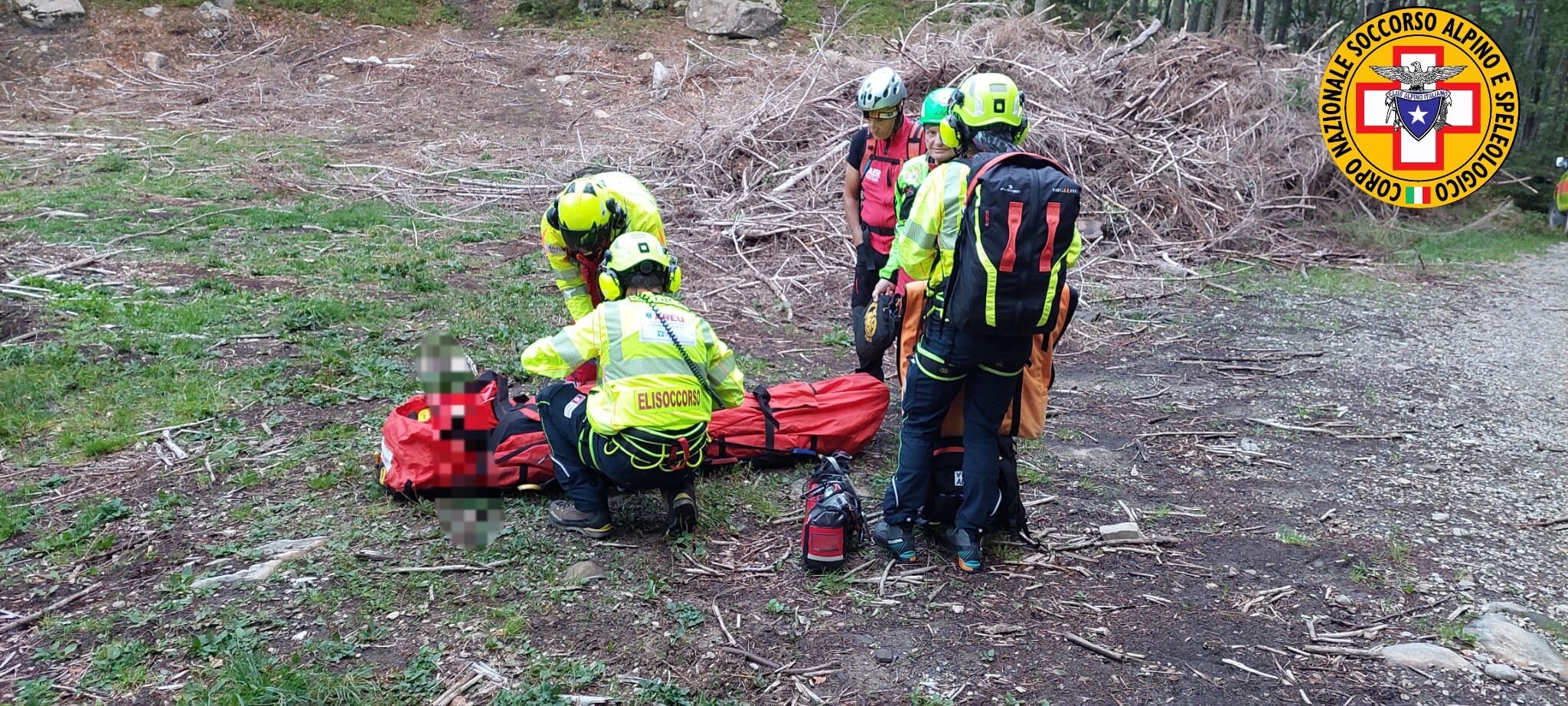 24 settembre 2023. Lagoni - Corniglio (PR). Soccorso ragazzo colpito da un albero.