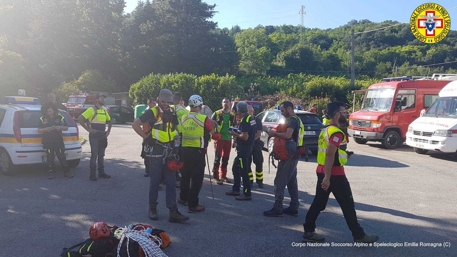 19 giugno 2018. Dovadola (FC). Continua l'impegno del Soccorso Alpino nelle ricerche dell'uomo scomparso.