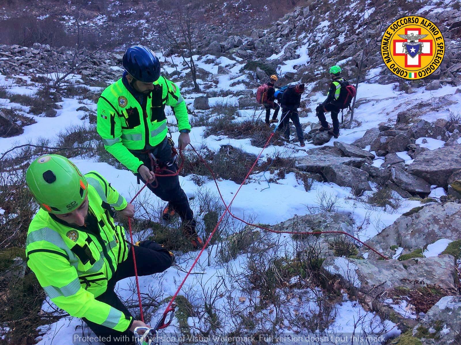 22 febbraio 2020. Bloccati dal ghiaccio: soccorsi a 1.750 metri.