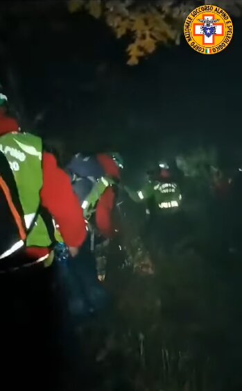 27 novembre 2024. Bagno di Romagna (FC). Soccorso escursionista in difficolt&agrave;.