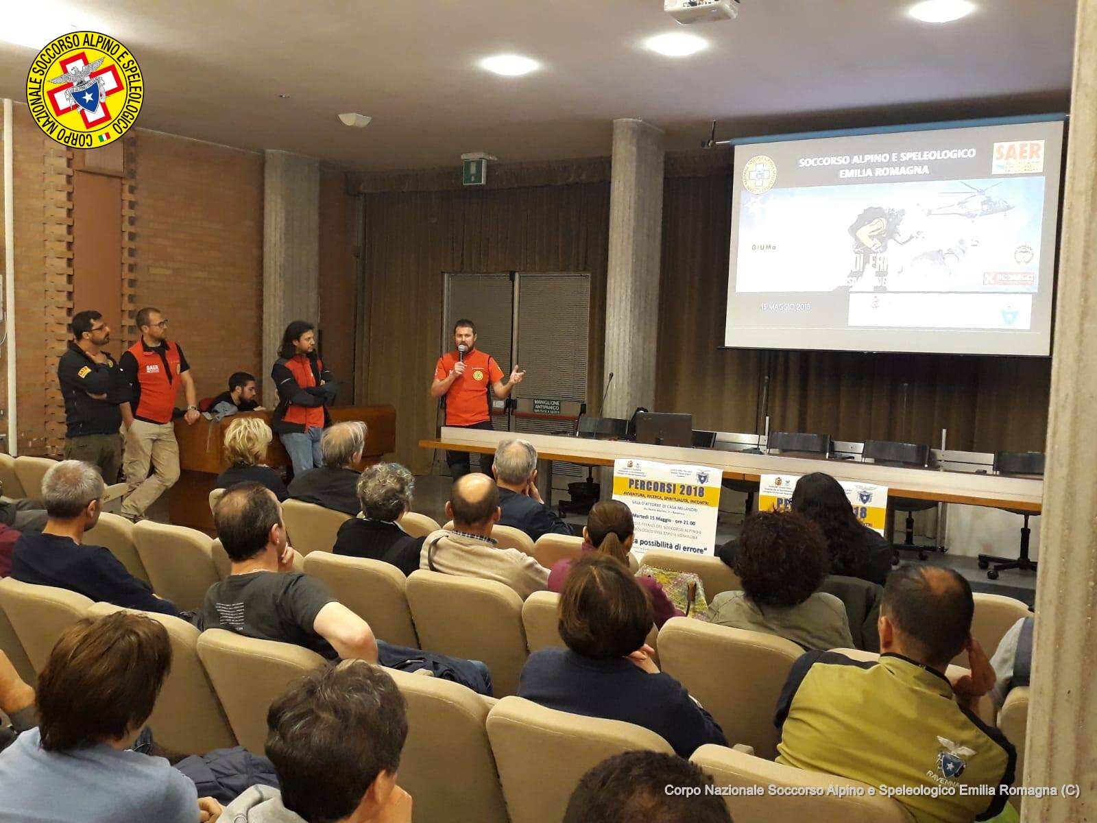 15 maggio 2018 . Ravenna. Serata dedicata al soccorso Alpino e Speleologico.