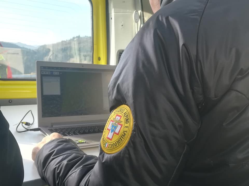 7 gennaio 2019. Pieve del Pino (BO). Continuano ormai da 4 giorni le ricerche dell'uomo disperso