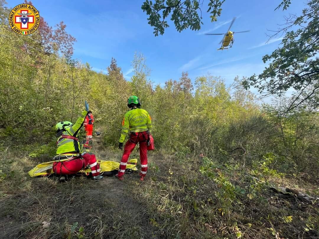 12 ottobre 2022. Sala Baganza (PR). Soccorso un cacciatore ferito da un cinghiale.