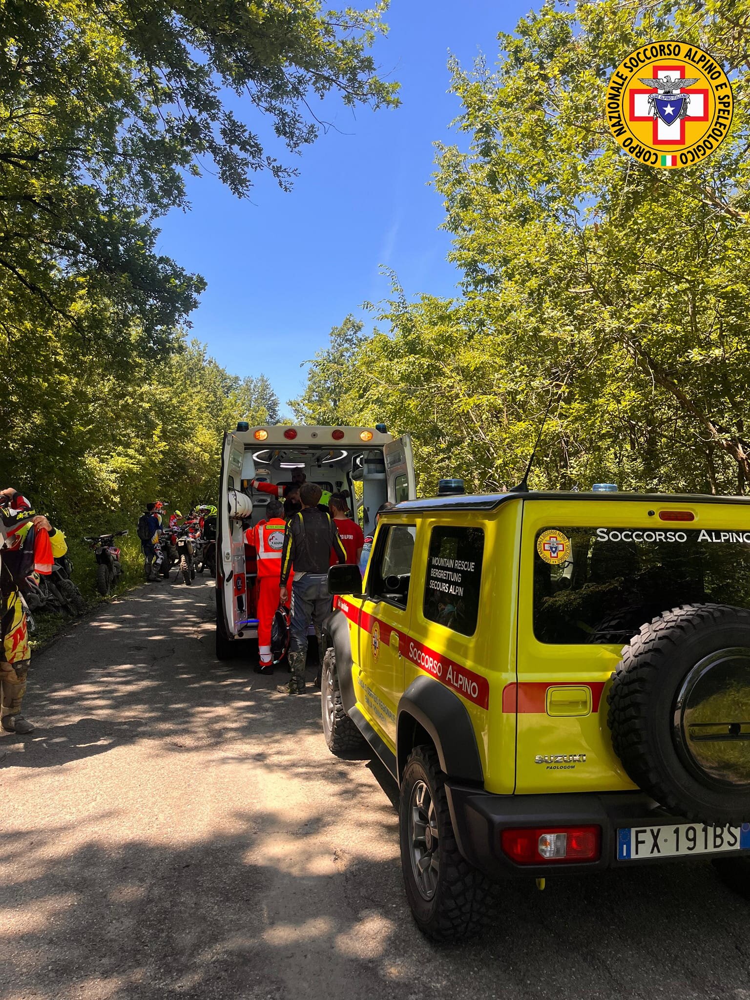 30 giugno 2024. Miscoso (RE). Soccorso partecipante della XXIV motocavalcata.