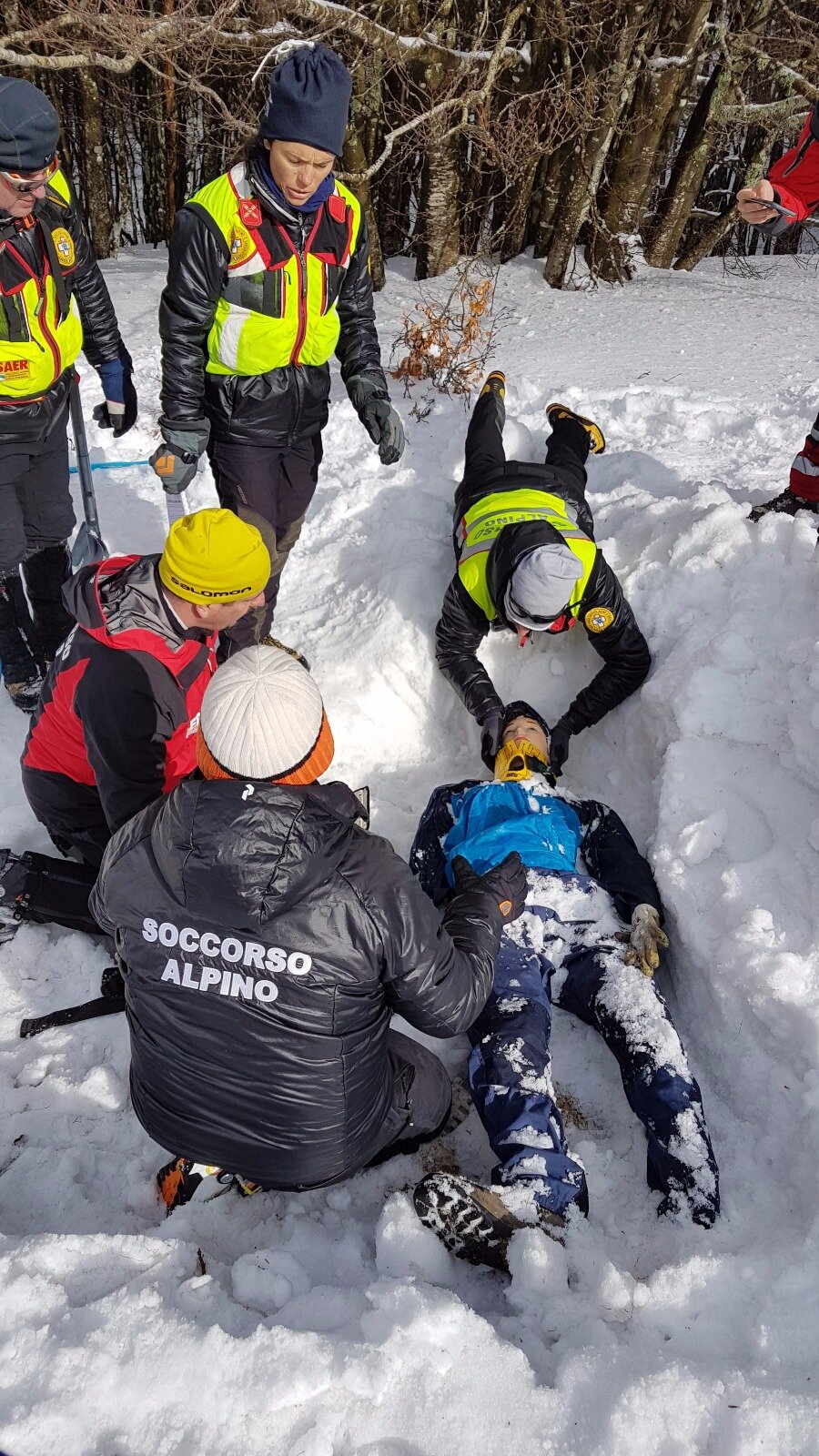 Valanga in Campigna: esercitazione del Soccorso Alpino