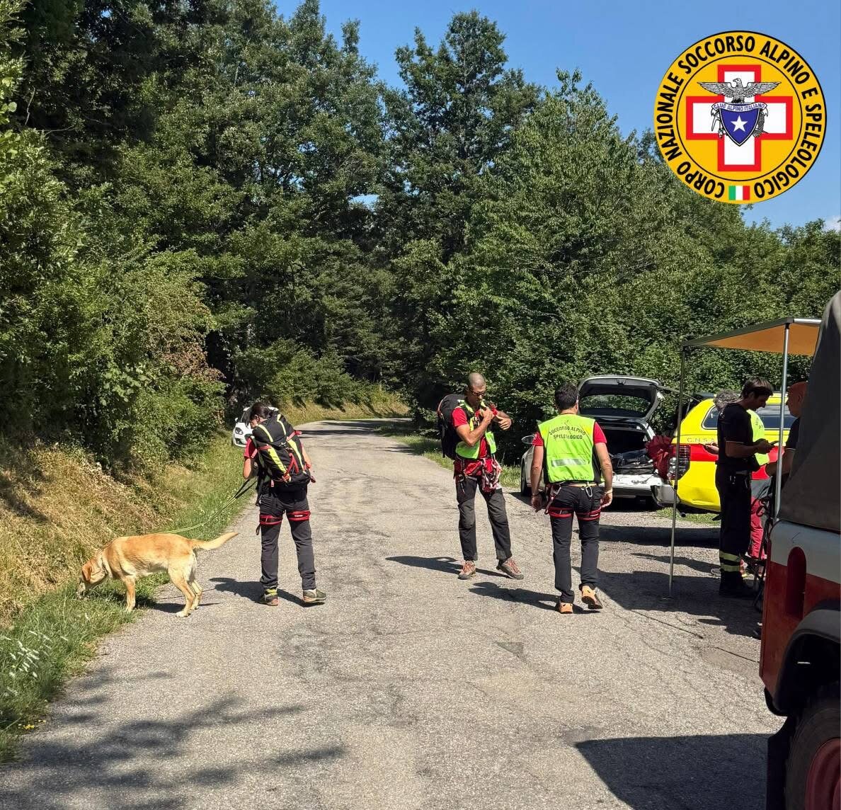 9 agosto 2025. Villa Minozzo (RE). Operazioni di ricerca in corso per mancato rientro