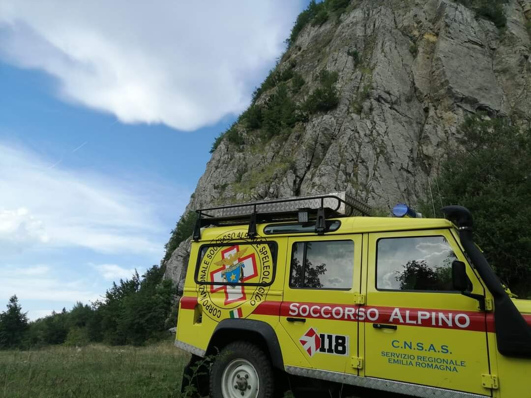 30 agosto 2022. Ripa della Moia (Verghereto - FC). Soccorsi climber in difficolt&agrave; .