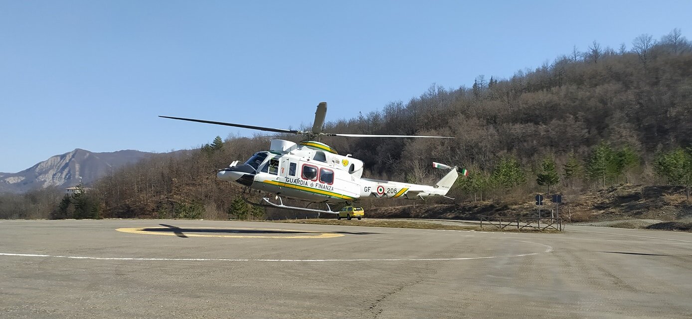 24 febbraio 2021. Monte Caio (PR). Ricerca dello scialpinista disperso. Ricognizione aerea.