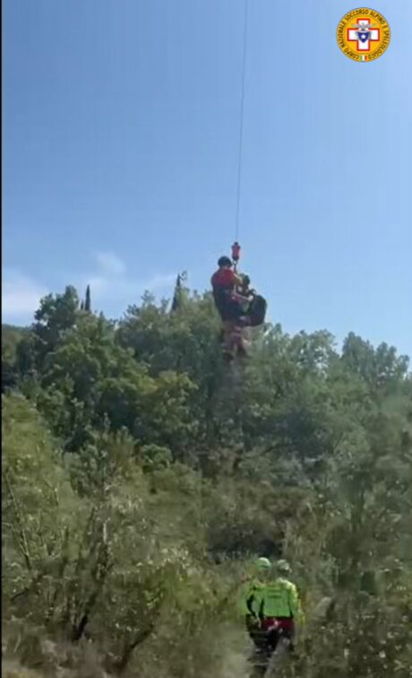 13 agosto 2025. Parco Talon ( Casalecchio di Reno - BO). Soccorso escursionista.