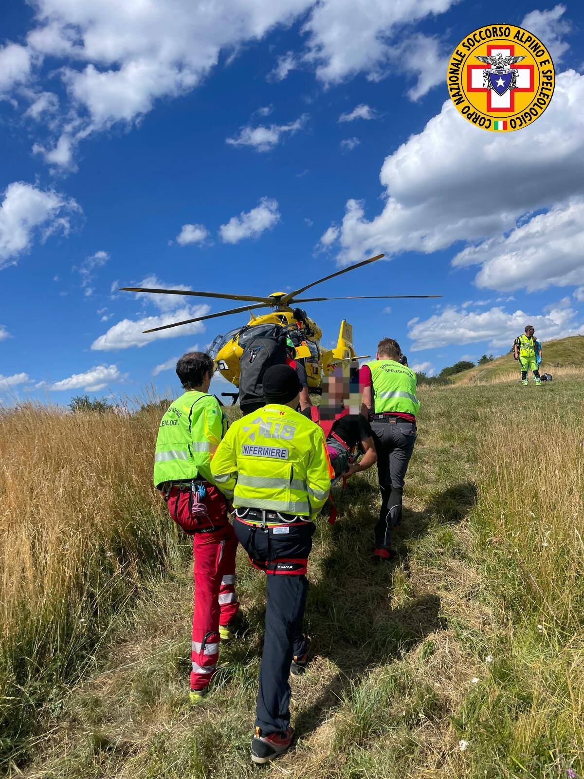 10 luglio 2025. Passo della Raticosa (Fiorenzuola - FI). Si procura un trauma mentre pratica parapendio.