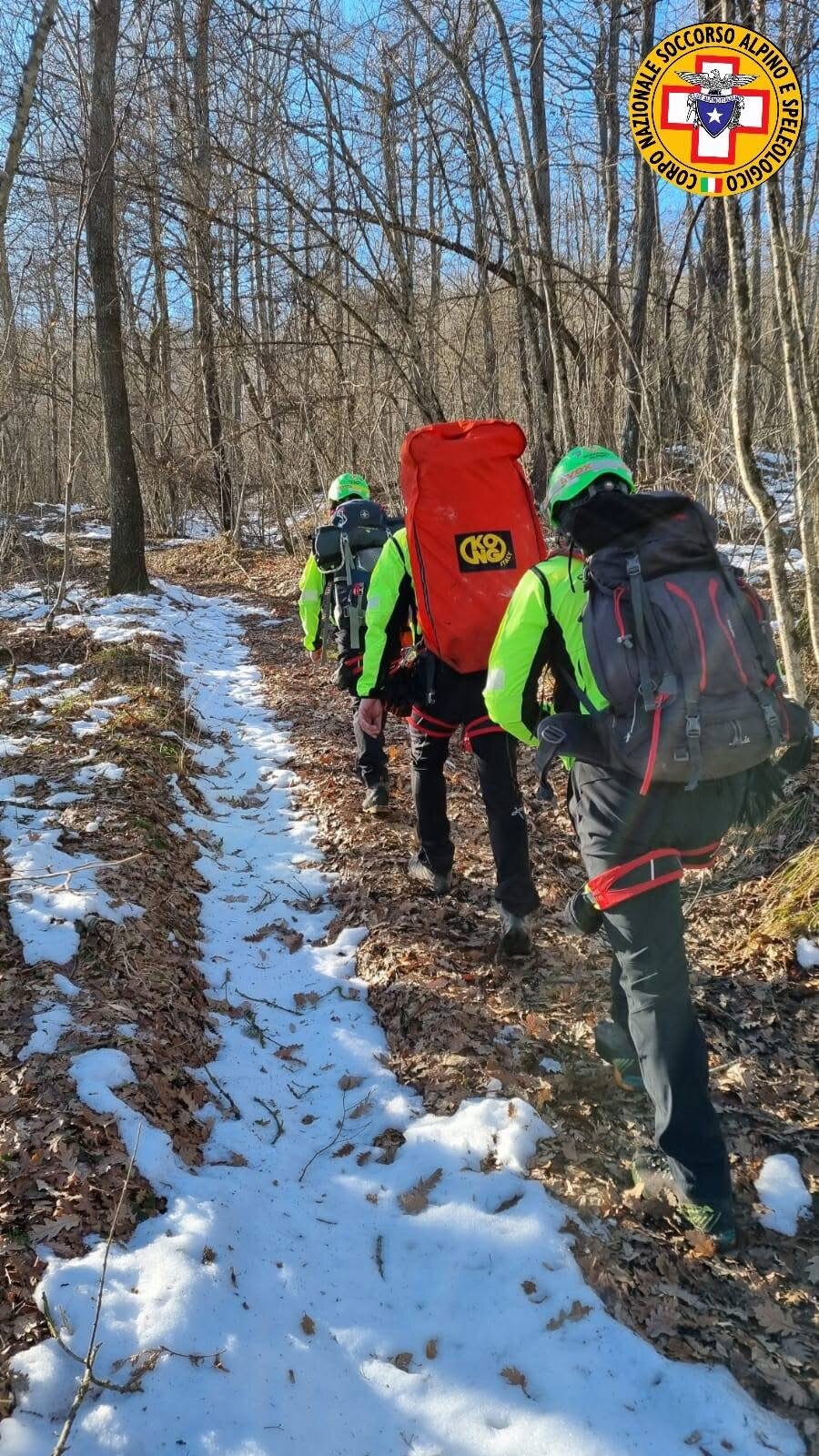 26 dicembre 2024. Monte Osero (PC). Soccorsa escursionista.