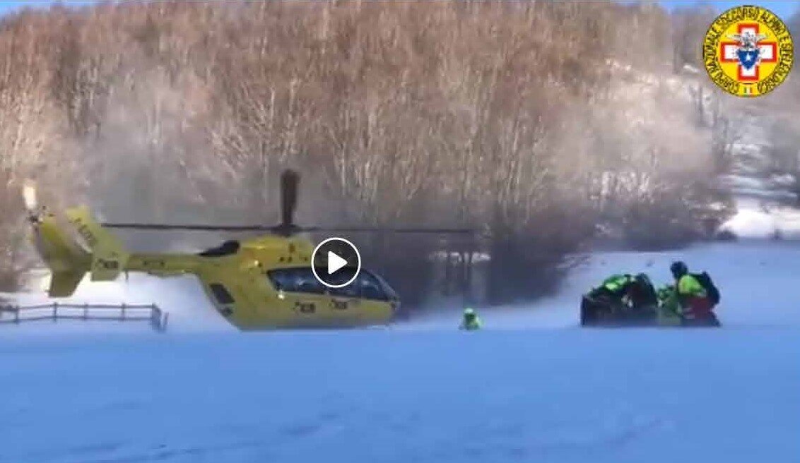 24 febbraio 2019. Monte Ventasso (Re). Scialpinista cade urtando un albero, intervenuti Soccorso Alpino e Elipavullo.