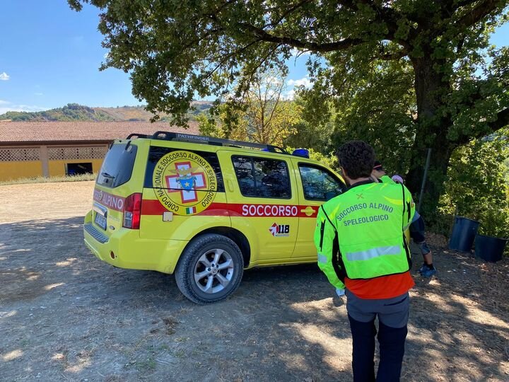 29 agosto 2021. Ca' del Vento (Albinea - Re) Biker infortunato.