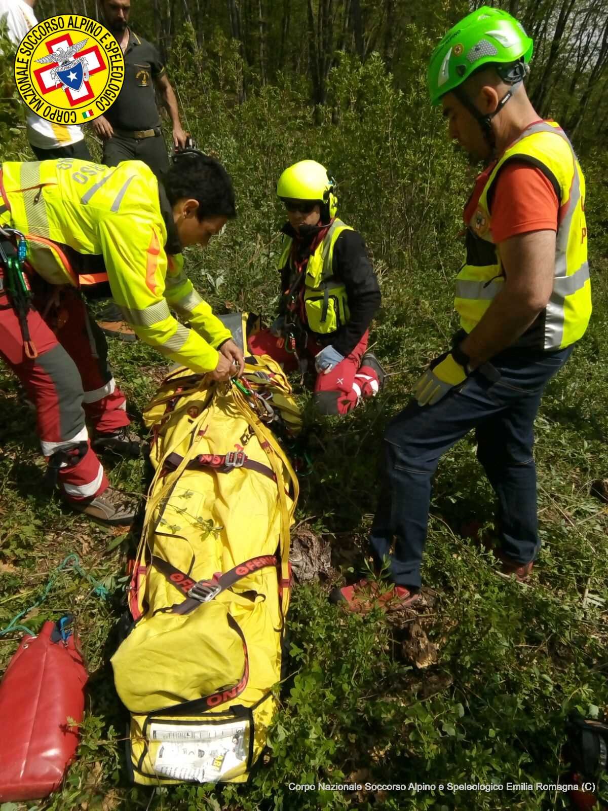 27 aprile 2018. Pieve di Rovigozzo (Bettola &ndash; Pc). Boscaiolo travolto da un albero. Trasportato all&rsquo;ospedale in elicottero.