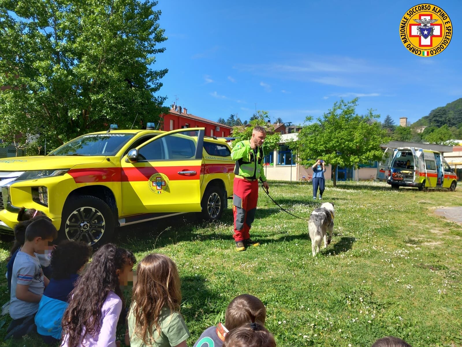 29 aprile 2023. Marzabotto: a scuola con il Soccorso Alpino. Cosa fare in caso di un intervento sanitario