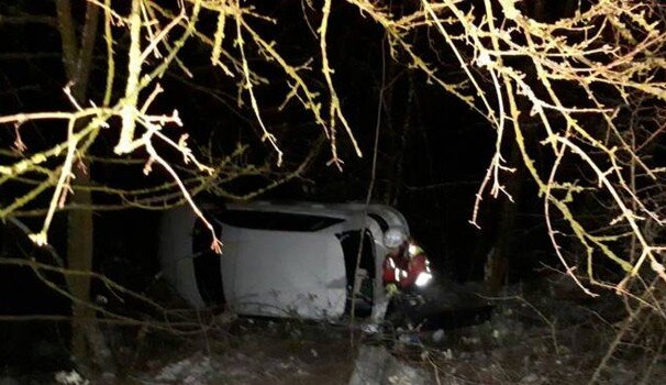 22 dicembre 2017 - Galeata (FC). Auto in Scarpata, intervento del Soccorso Alpino Staz. Monte Falco.