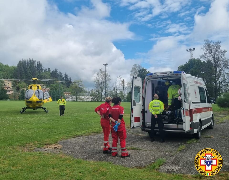 13 maggio 2023. Loiano (BO). Cade durante downhill.
