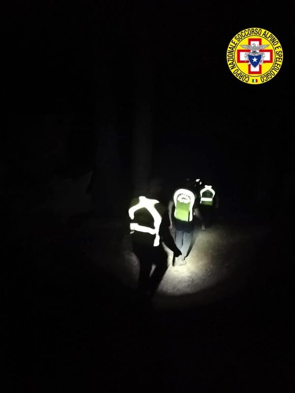 18 febbraio 2020. San Paolo in Alpe (FC), ricerche del Soccorso Alpino per una persona dispersa: ritrovato a mezzanotte