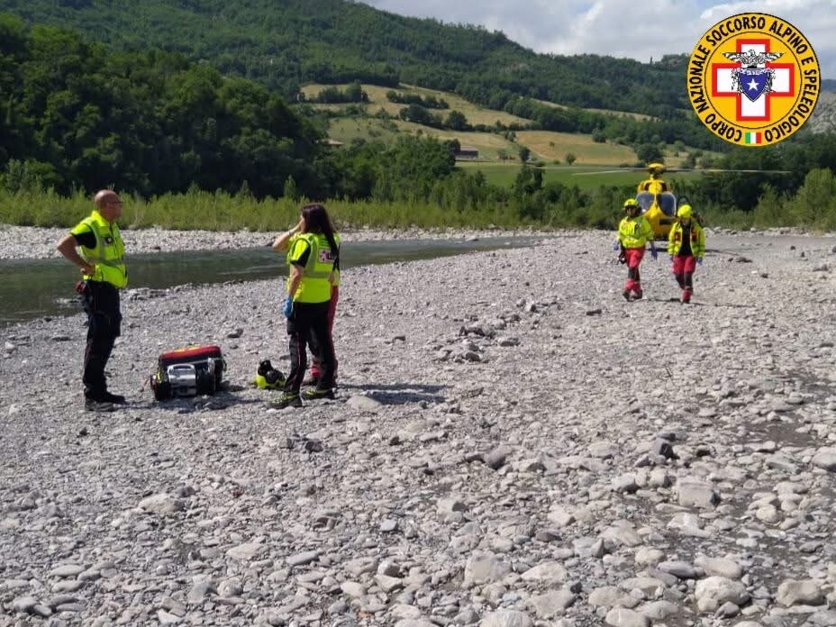6 giugno 2025. Spiaggia Berlina - Fiume Trebbia (Bobbio -PC). Intervento per annegamento.