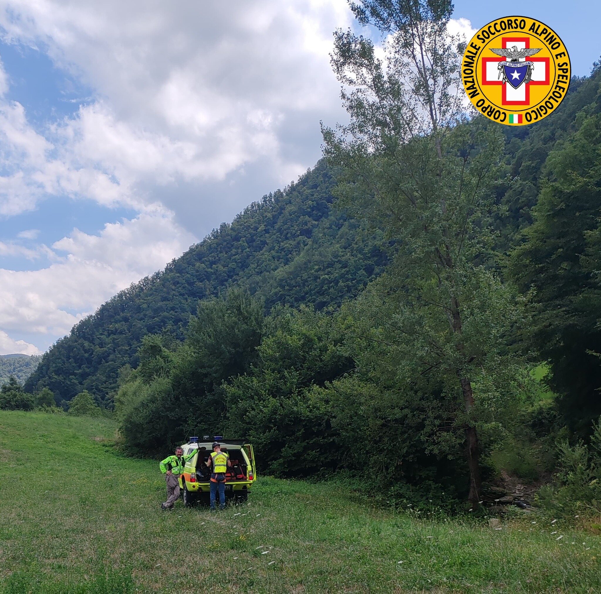 20 luglio 2025. San Benedetto in Alpe(FC). Soccorso escursionista.