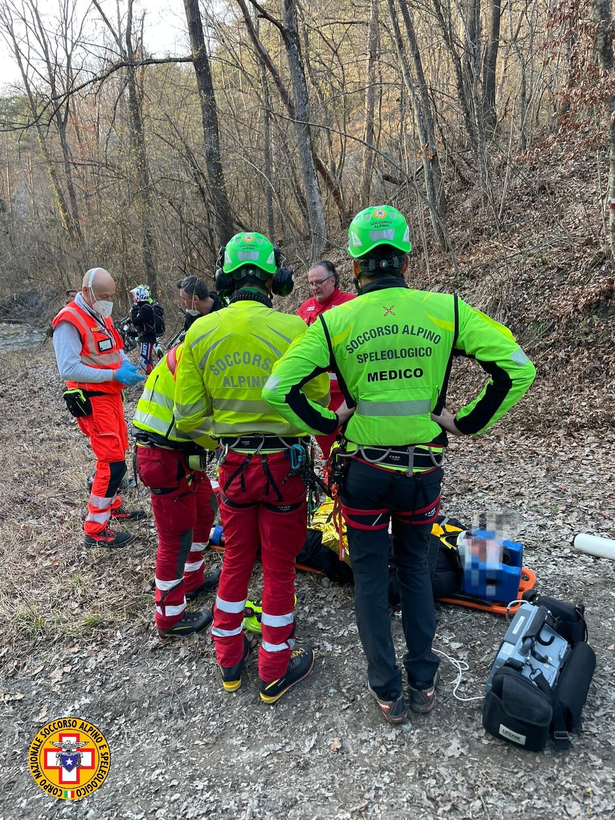 18 marzo 2023. Cortogno di Casina (RE). Soccorso motociclista.
