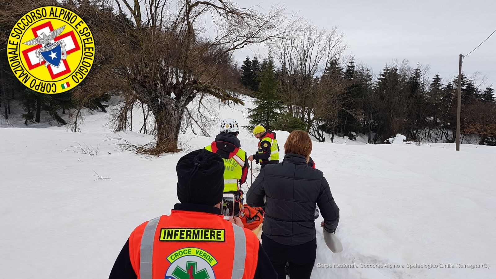 3 marzo 2018. Soanne (Pennabilli) RN. Intervento di supporto alla Protezione Civile per i tecnici della Monte Falco.