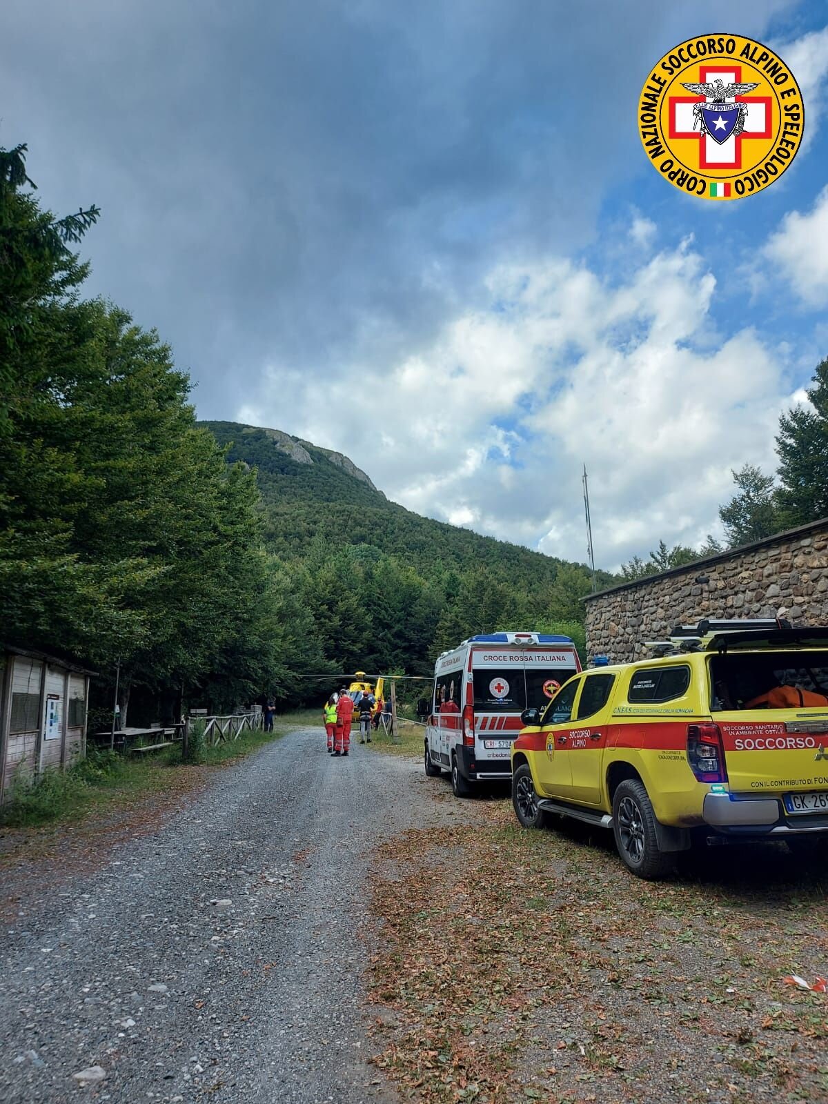 10 luglio 2025. Tornolo (PR). Soccorso motociclista su sentiero.