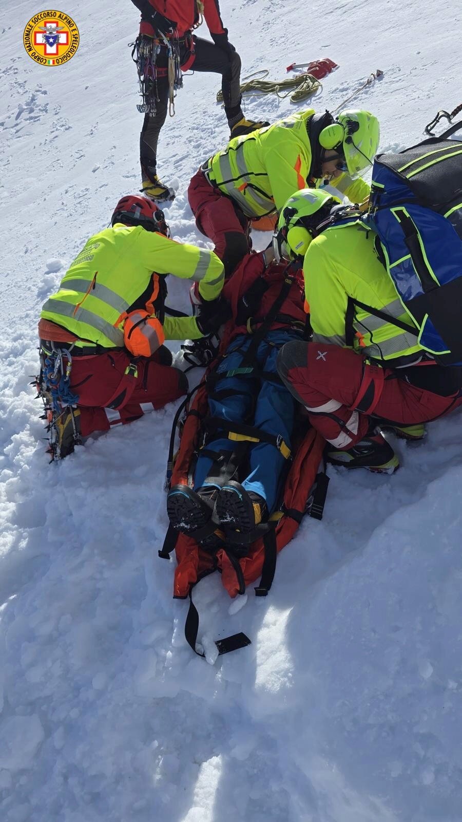 21 febbraio 2026. Monte Giovo (MO). Incidente in cordata. 21 febbraio 2026. Monte Giovo (MO). Incidente in cordata.