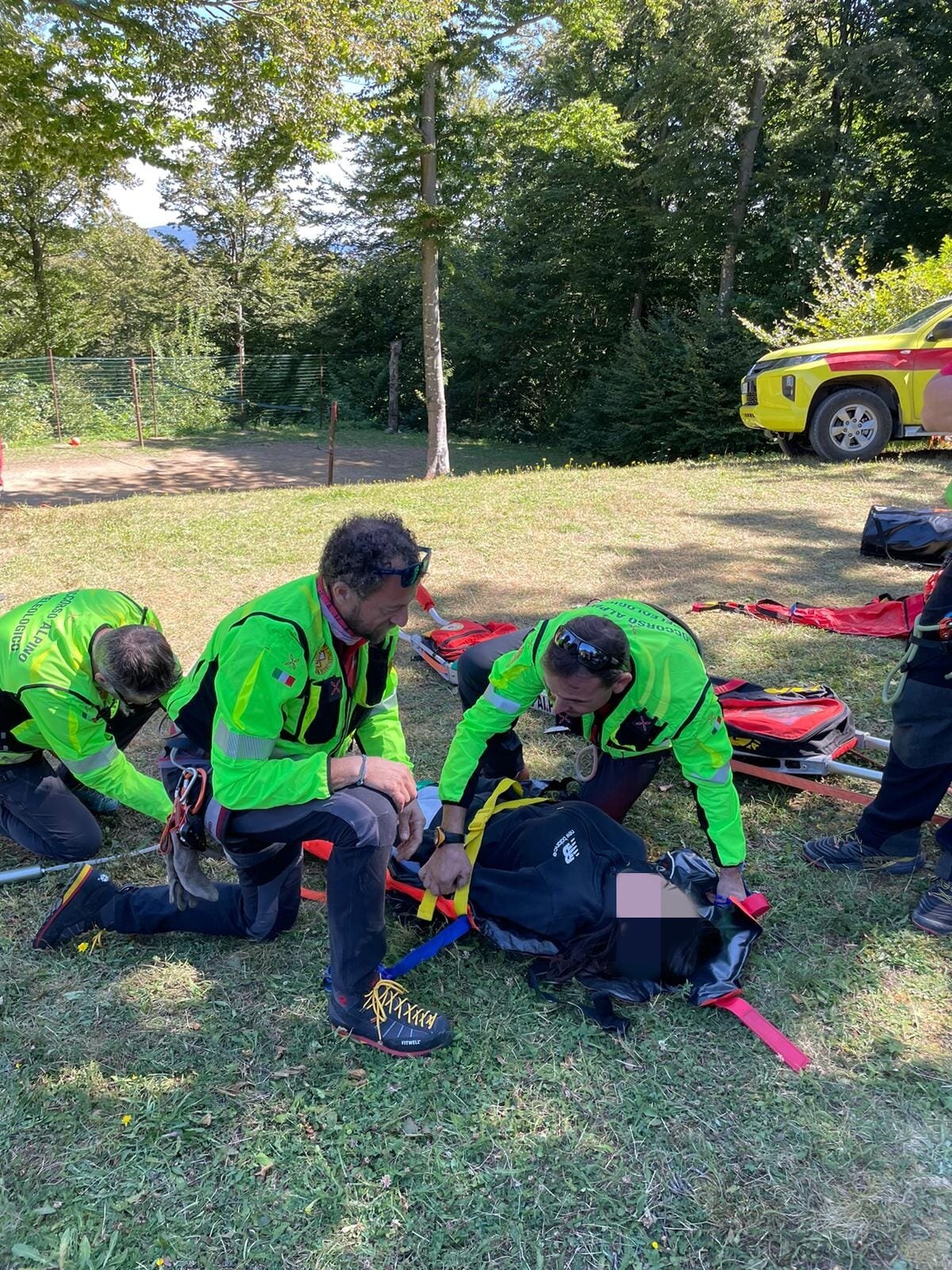 8 agosto 2023. Passo della Cisa (PR). Un giorno da soccorritori per i ragazzi ospiti della colonia.