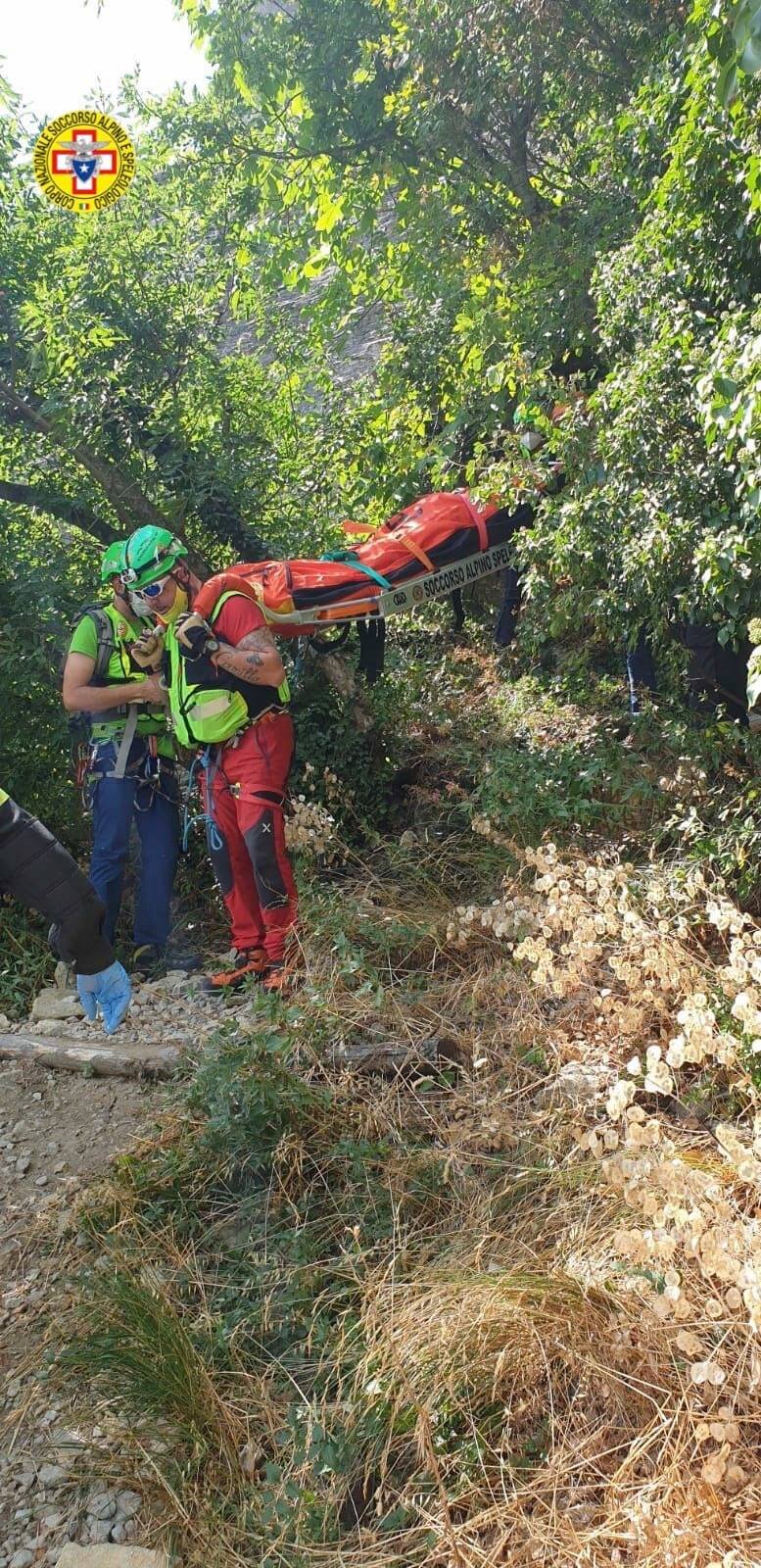 4 settembre 2021. Bismantova. (RE). Climber cade durante arrampicata.
