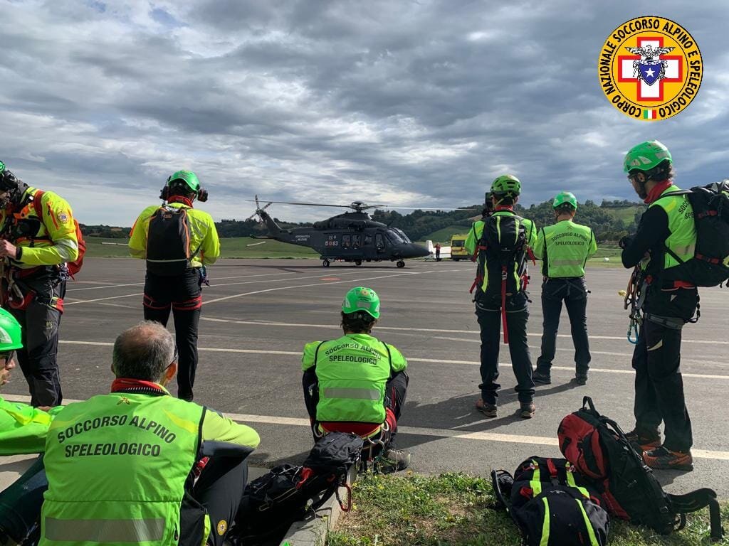 20 settembre 2023. Pavullo nel Frignano (MO). Esercitazione congiunta CNSAS e Aeronautica Militare.