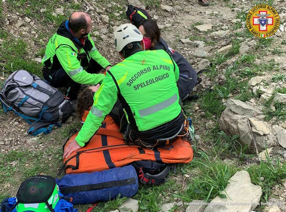 16 maggio 2021. Pian del Falco (MO). Caduta durante le prove libere del Campionato Italiano Down Hill.