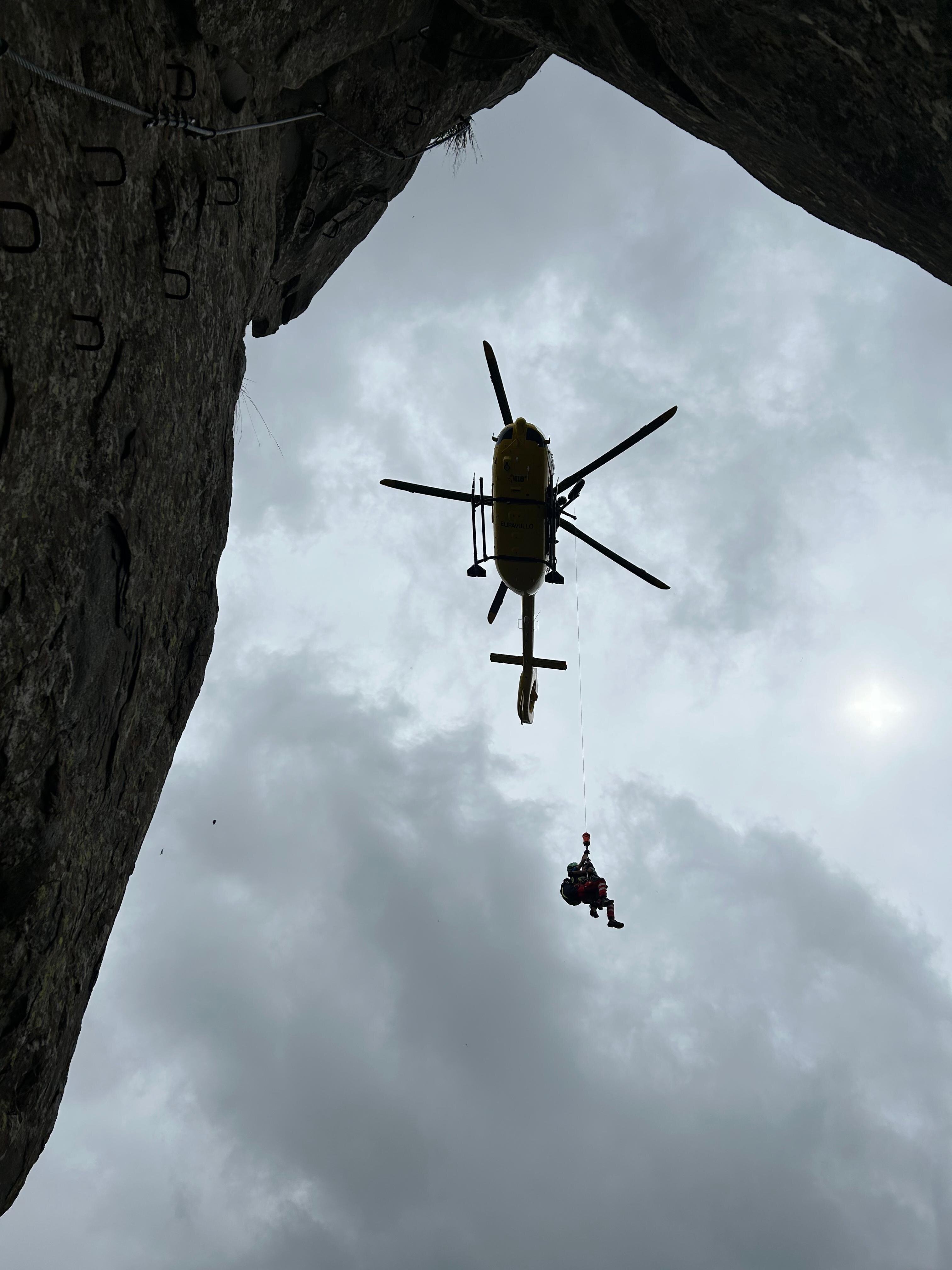 13 settembre 2025. monte Penna ( Villa Minizzo - RE). Infortunio su via ferrata.