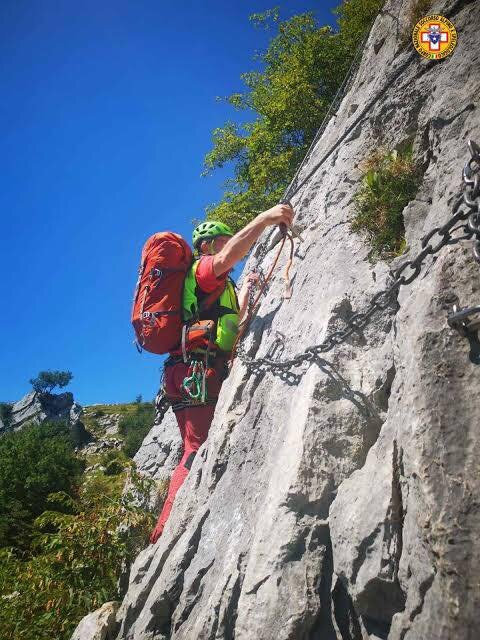 11 Agosto 2025. Ferrata del Baranco (Villa Minozzo - RE). Intervento di soccorso su ferrata.