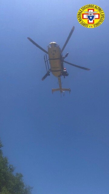 4 agosto 2019. Prato Spilla PR. Escursionista cade accidentalmente sul sentiero.