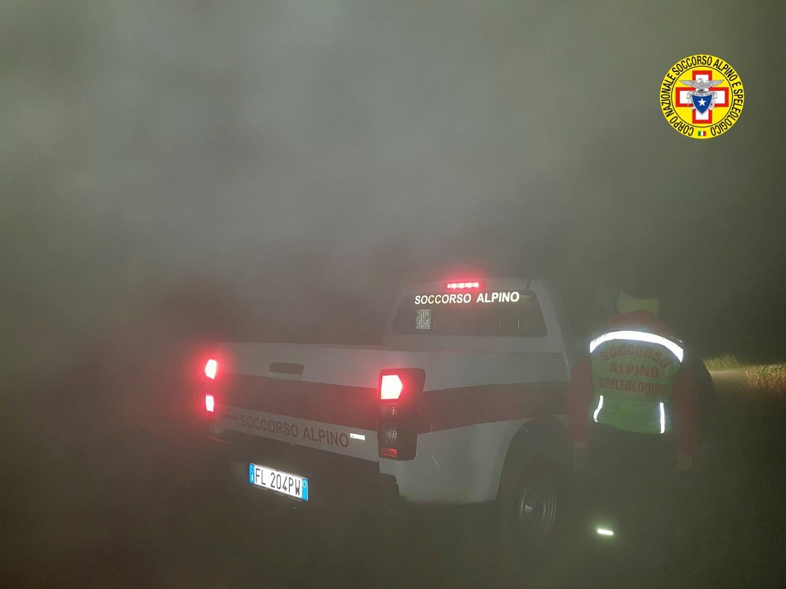 25 ottobre 2020. Monte Giovo - Pievepelago (MO). Recuperati ragazzi in difficolt&agrave; durante escursione a causa del buio e della nebbia,.