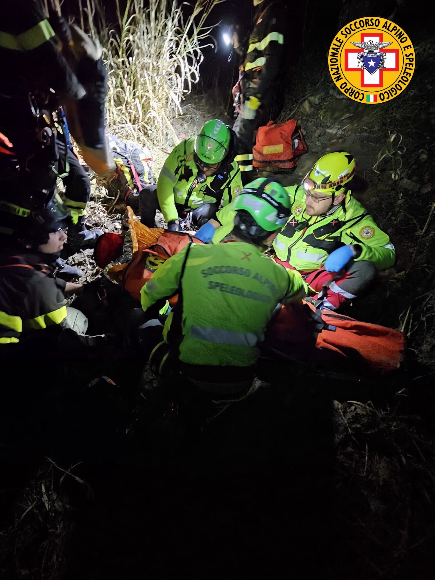 22 febbraio 2026. Modigliana (FC). Soccorso uono precipitato in scarpata.