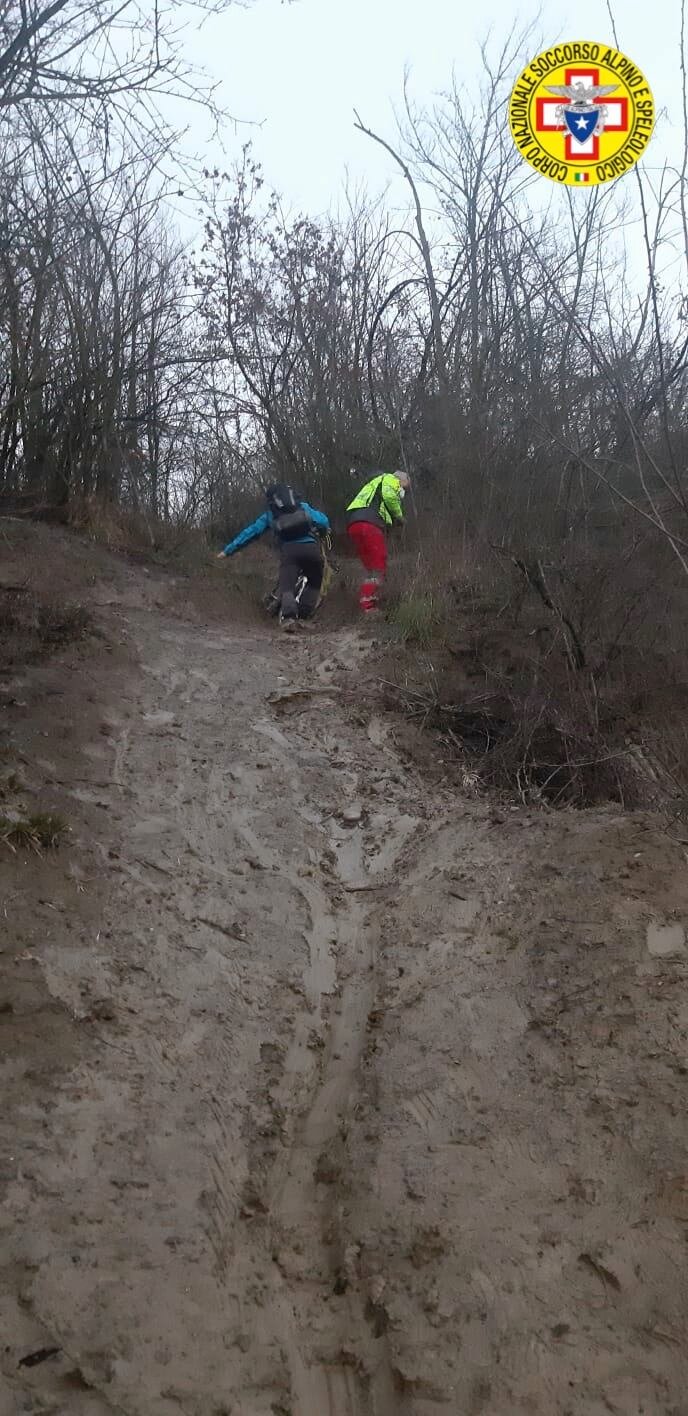 3 gennaio 2021. Parco Talon - Casalecchio di Reno (BO). Biker in difficolt&agrave;.