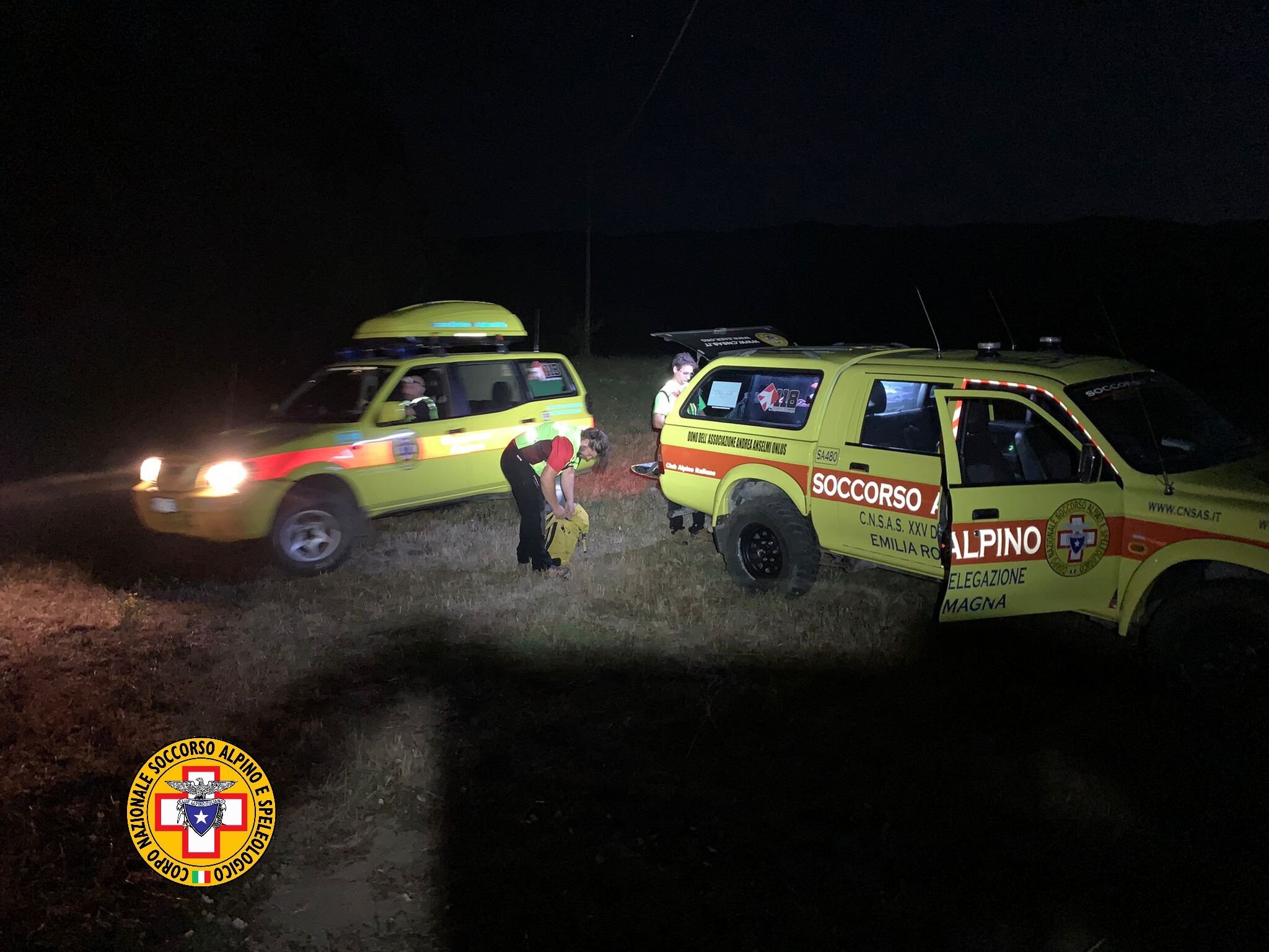 1 agosto 2025. Pecorara (Val Tidone - PC). Intervento per auto precipitata in scarpata.