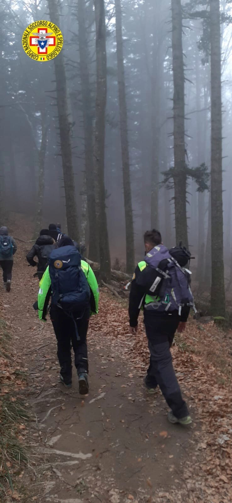 2 gennaio 2022. Monte Penna - Bagno di Romagna (FC). soccorsa escursionista in difficolt&agrave;.