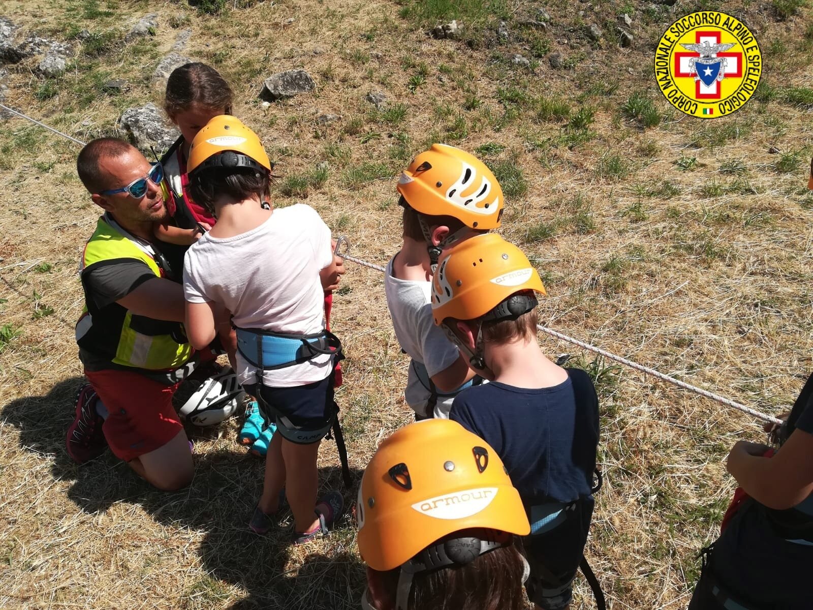 1 luglio 2018. San Leo (RN) Il Soccorso Alpino nel contesto della manifestazione "La Citt&agrave; dei bambini".
